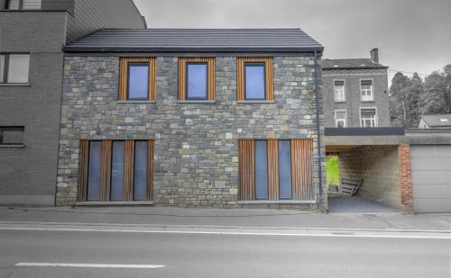 Maison neuve 3 chambres avec façade en pierres